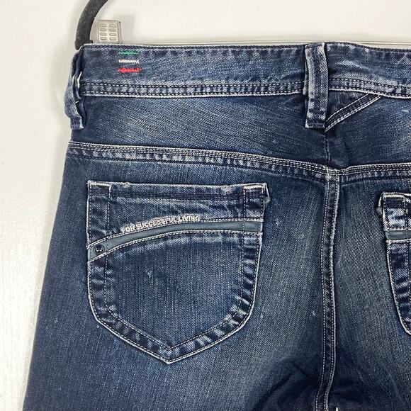 NWOT DIESEL Jeans Men 30x30 ITALY Thanaz Blue Acid Splatter Patchwork Distress - Picture 9 of 16